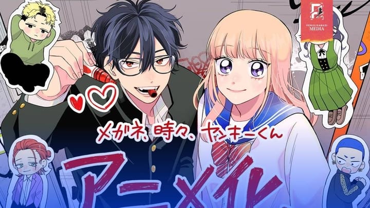 Manga Glasses With a Chance of Delinquent Resmi Dapat Adaptasi Anime